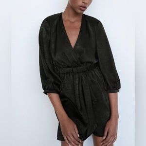 NWT Zara Satin Romper